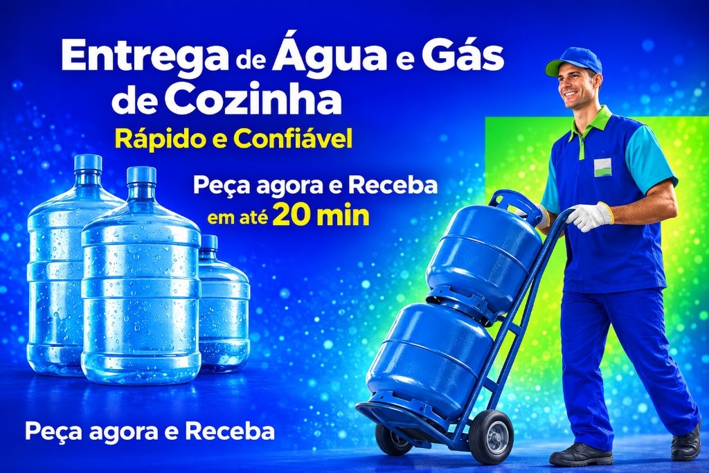 Entrega de Água e Gás de Cozinha